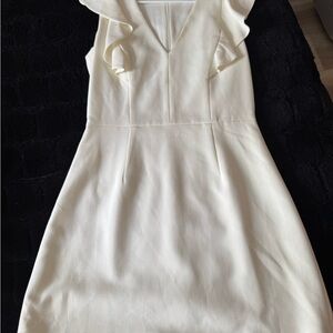 Elegant White Ruffle Dress